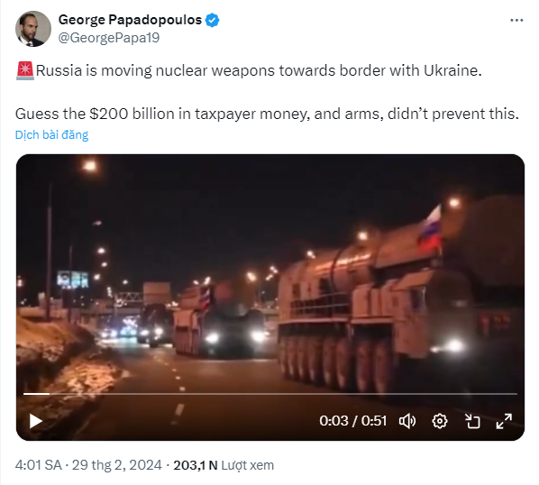 Sự thật video tên lửa Nga diễu phố khi ông Putin cảnh báo chiến tranh hạt nhân trong Thông điệp Liên bang- Ảnh 1.